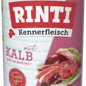 Markenware Sparpaket 6 x 800 g Rinti Kennerfleisch mit Kalb Hunde Nassfutter